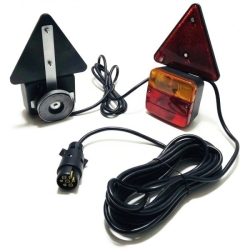 Agro-Mar LAMPA PRZYCZEPY ZESTAW LAMP PRZYCZEPY ŚWIATŁA 7,5M + 2,5M Z TRÓJKĄTAMI NA MAGNES LAMPA PRZYCZEPY